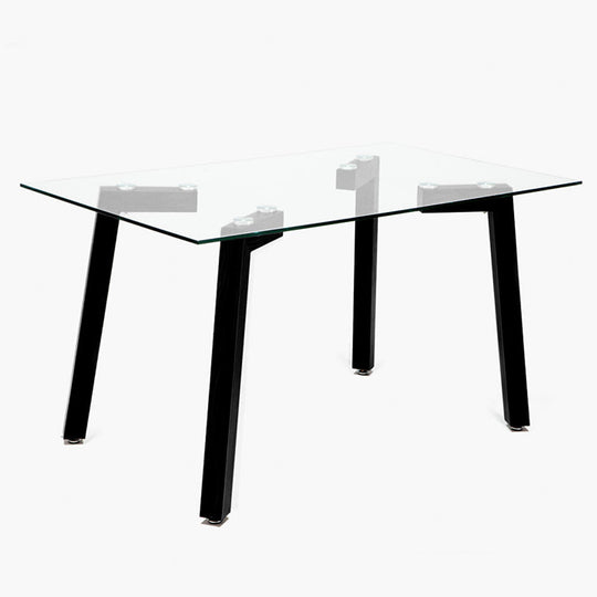 Mesa comedor Jockey rectangular negra 135x80x75 cm