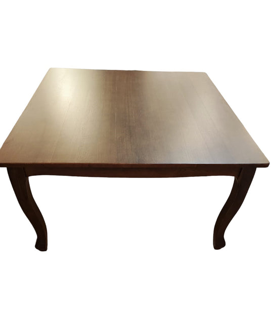 MESA COMEDOR RETRO CUADRADA CAFÉ MATE 130x130x75 CM