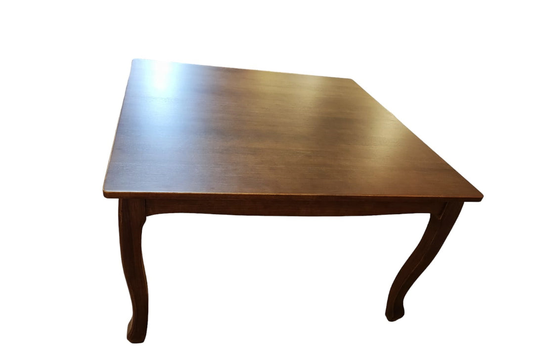 MESA COMEDOR RETRO CUADRADA CAFÉ MATE 130x130x75 CM