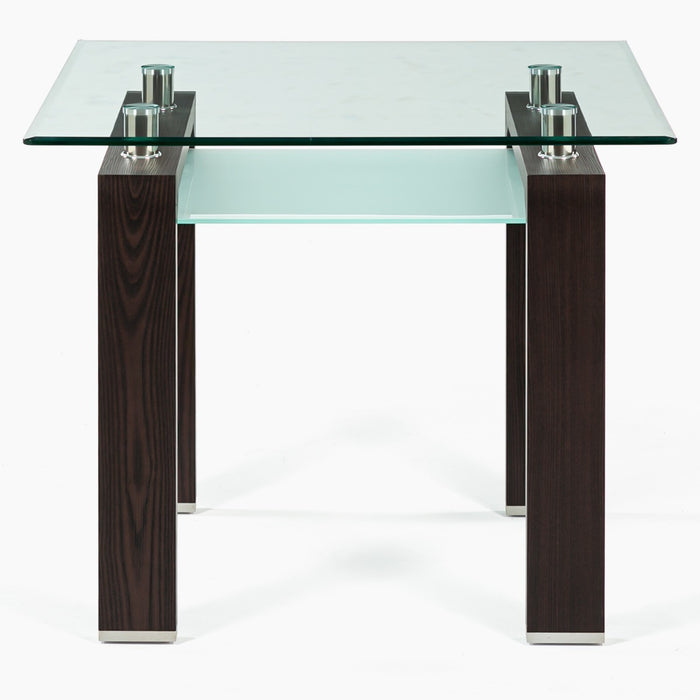 Mesa comedor Prisma cuadrada nogal 90x90x78 cm