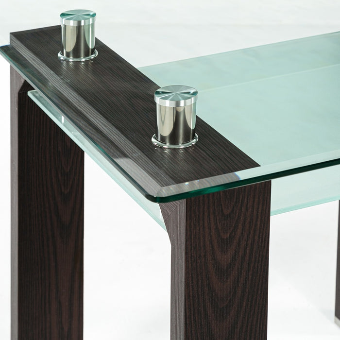 Mesa comedor Prisma cuadrada nogal 90x90x78 cm