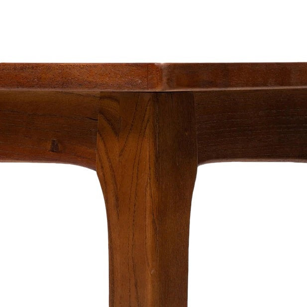 MESA COMEDOR RETRO CUADRADA CAFÉ MATE 130x130x75 CM