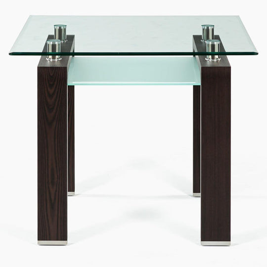 Mesa comedor Prisma cuadrada nogal 90x90x78 cm