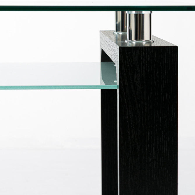 Mesa comedor Prisma cuadrada negro mate 90x90x78 cm