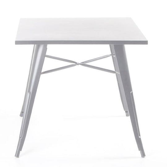Mesa Tolix blanco mate 80x80x75 cm