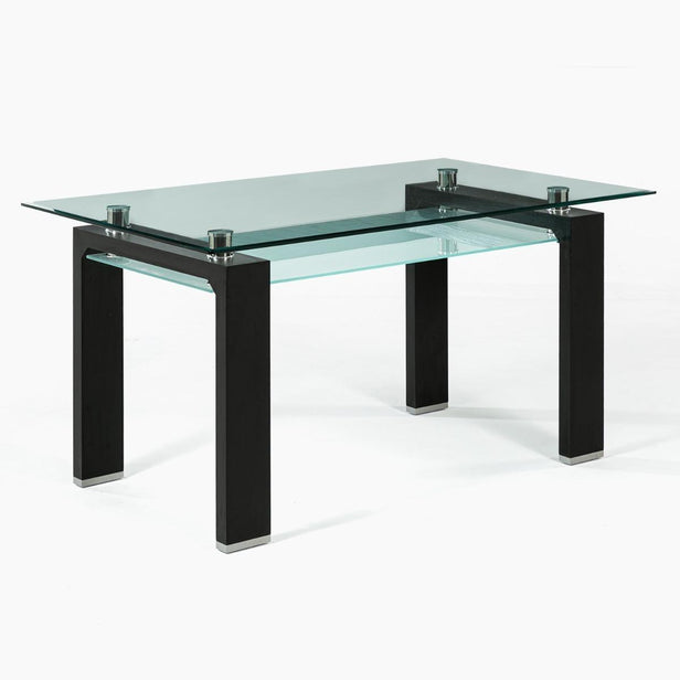Mesa comedor Prisma rectangular negro mate 150x90x78 cm