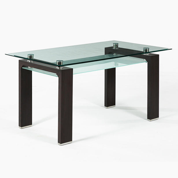 Mesa comedor Prisma rectangular nogal 150x90x78 cm