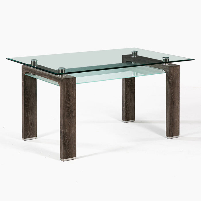 Mesa comedor Prisma rectangular albayalde 150x90x78 cm