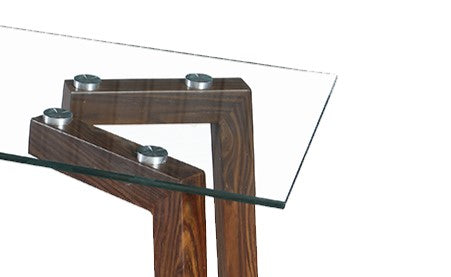 Mesa arrimo Jockey nogal rectangular 120x50x78 cm