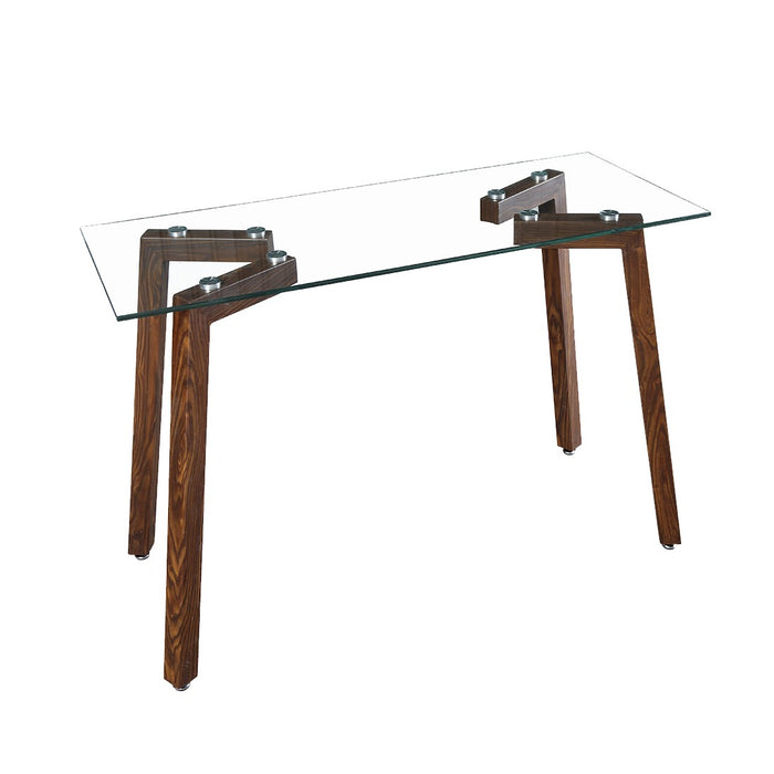 Mesa arrimo Jockey nogal rectangular 120x50x78 cm