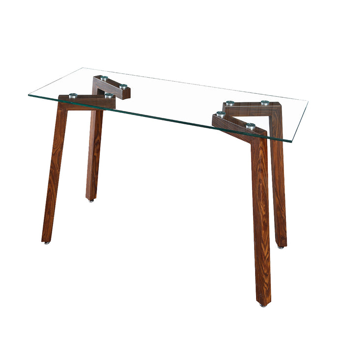 Mesa arrimo Jockey nogal rectangular 120x50x78 cm