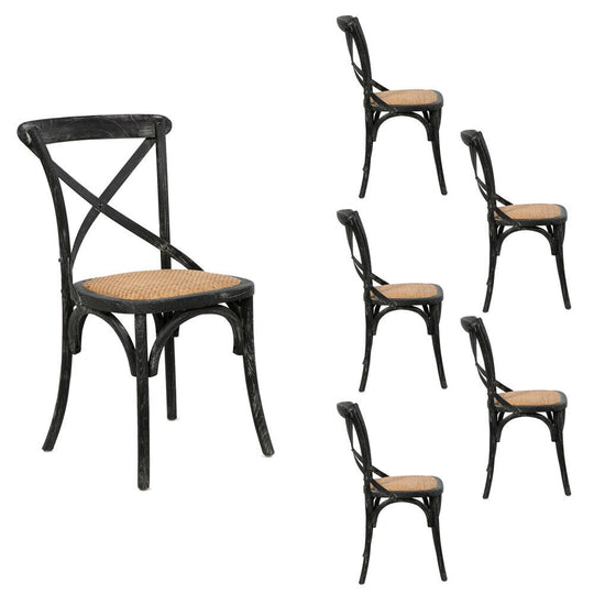 Kit 6 sillas Retro negras