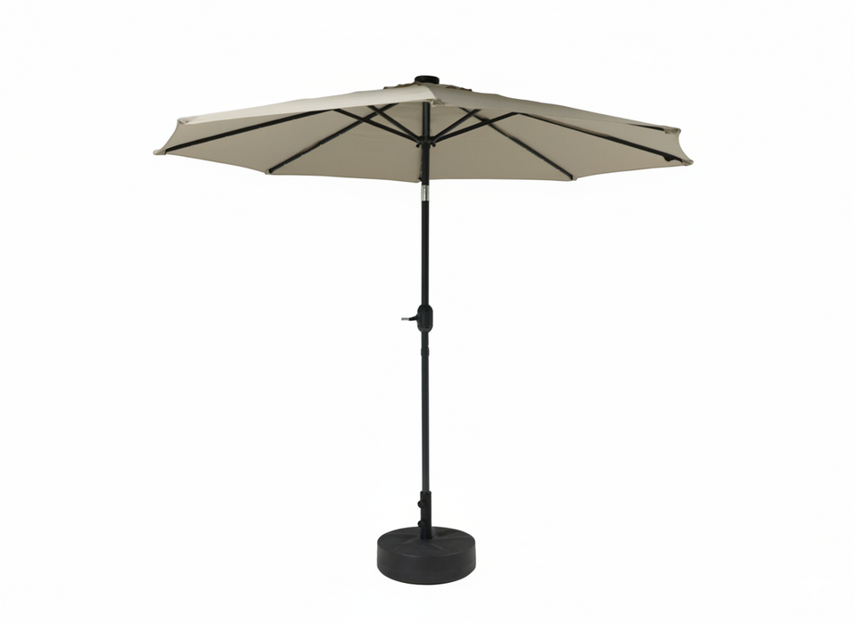Quitasol New Venecia Crudo con Luces Led incluye Base