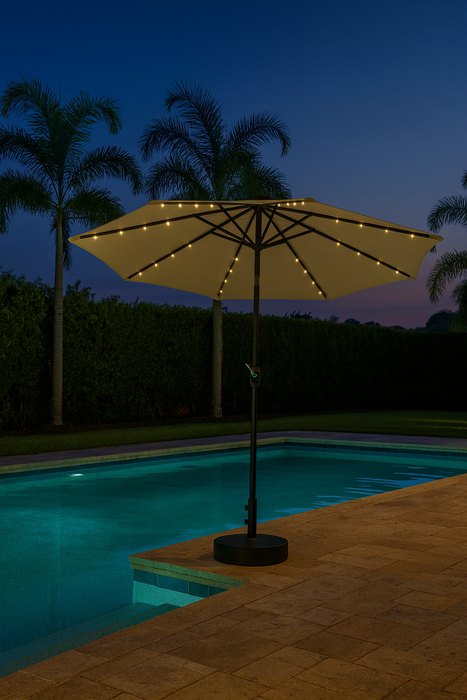 PREVENTA Quitasol New Venecia Taupe con Luces Led incluye Base