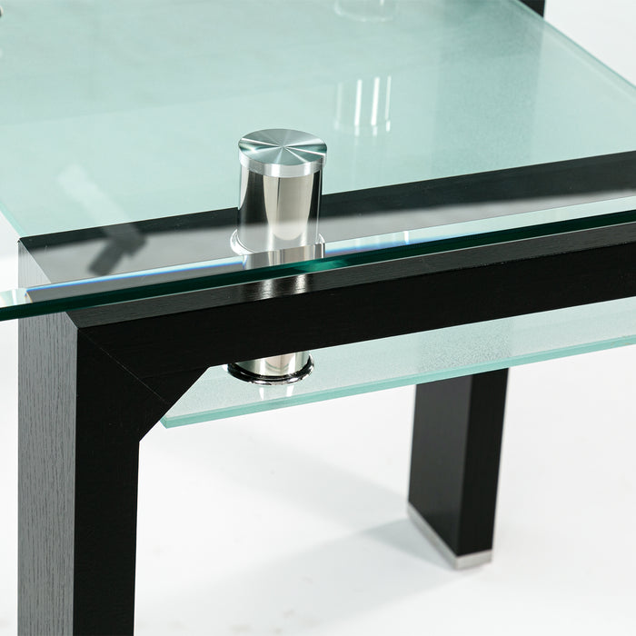 ESCRITORIO PRISMA NEGRO 150X90X78 CM + SILLA RETRO NEGRA