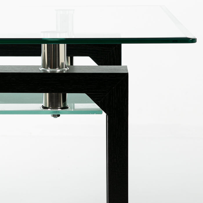 ESCRITORIO PRISMA NEGRO 150X90X78 CM + SILLA RETRO NEGRA