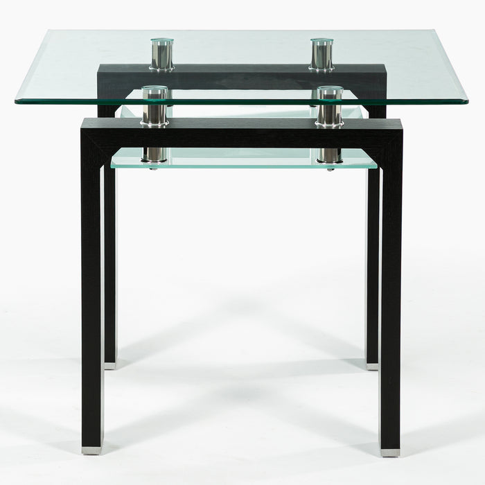ESCRITORIO PRISMA NEGRO 150X90X78 CM + SILLA RETRO NEGRA