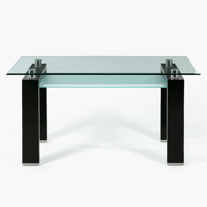 ESCRITORIO PRISMA NEGRO 150X90X78 CM + SILLA RETRO NEGRA