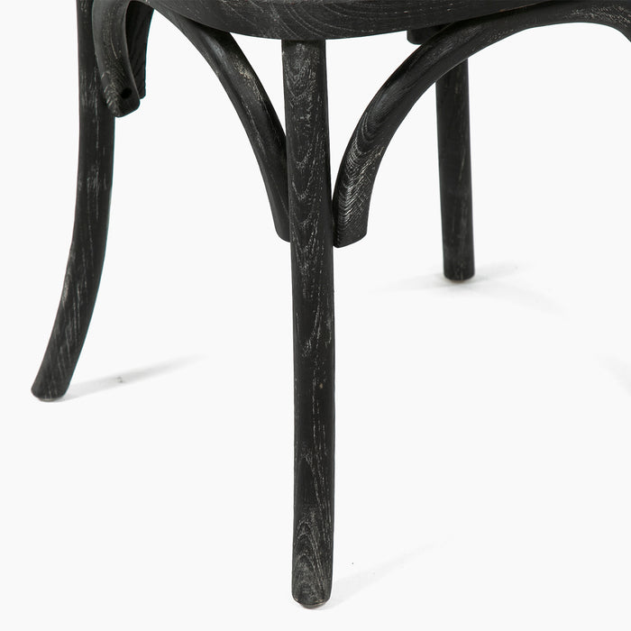 ESCRITORIO PRISMA NEGRO 150X90X78 CM + SILLA RETRO NEGRA