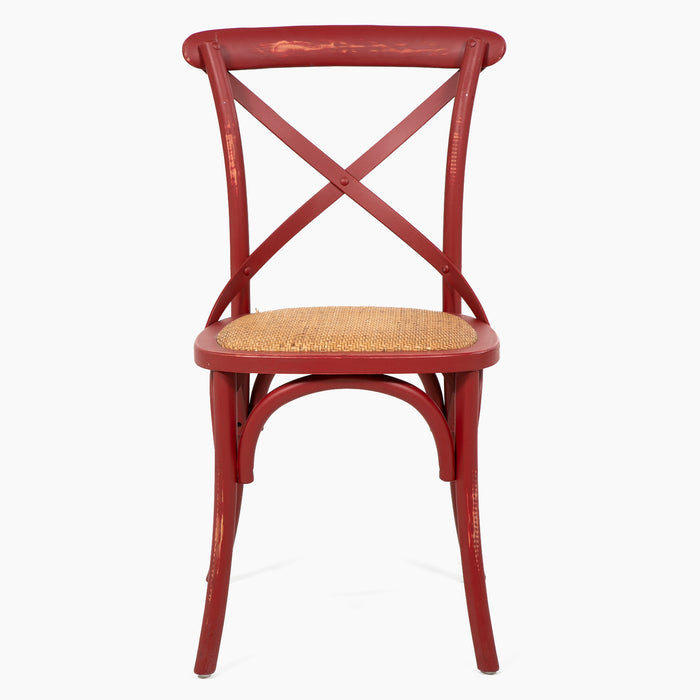 Mesa comedor Vittoria rectangular blanca 180 cm + 8 sillas Retro colores