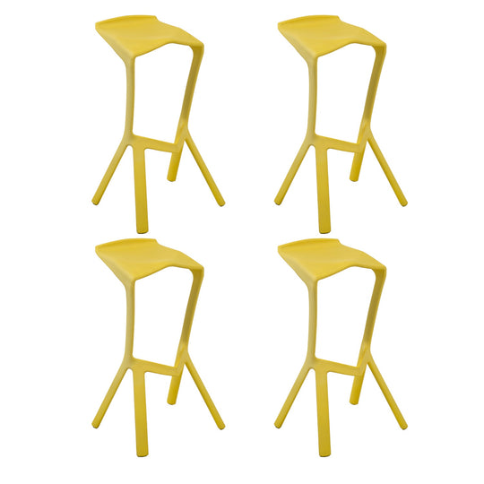 Kit 4 taburetes de bar Vittoria amarillos