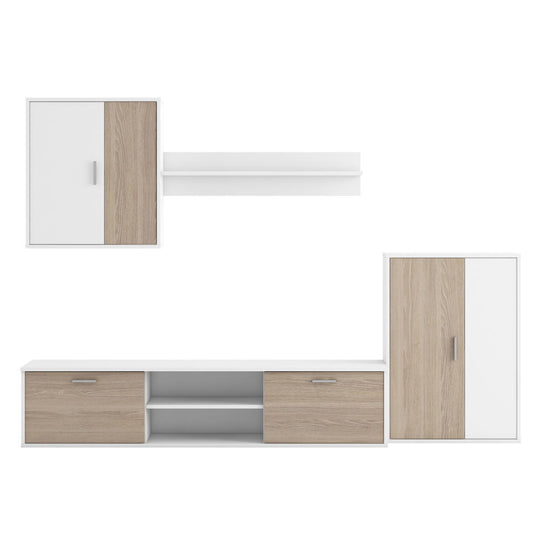 Centro entretención Legos blanco/sable