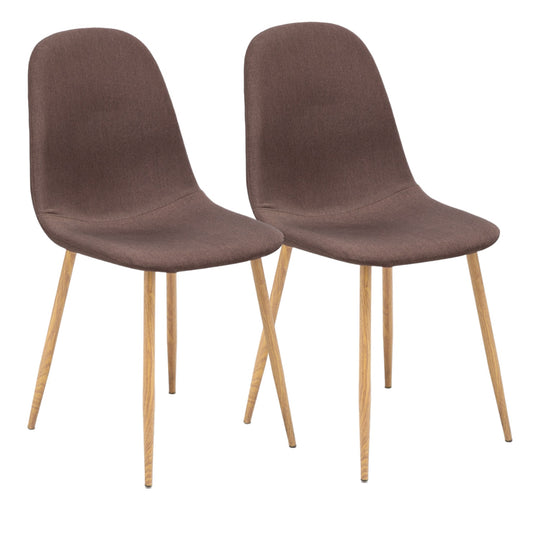 Kit 2 sillas Cross café/natural