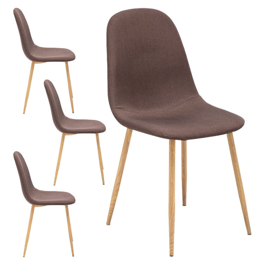 Kit 4 sillas Cross café/natural