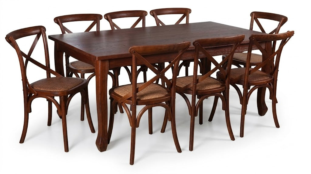 Juego De Comedor Retro Café Mate 8 Sillas