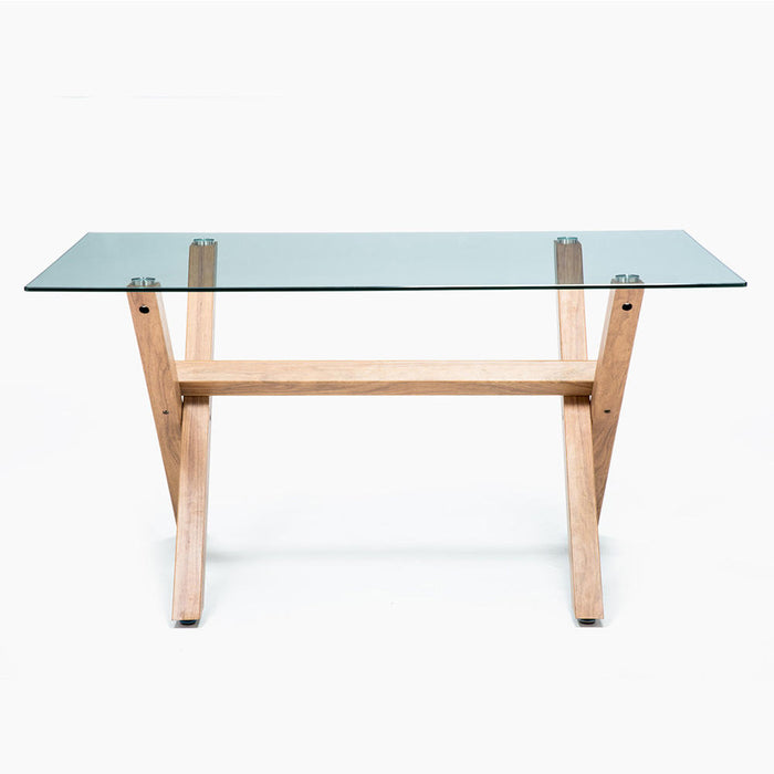 Comedor Cross Natural con 4 Sillas Retro Albayalde