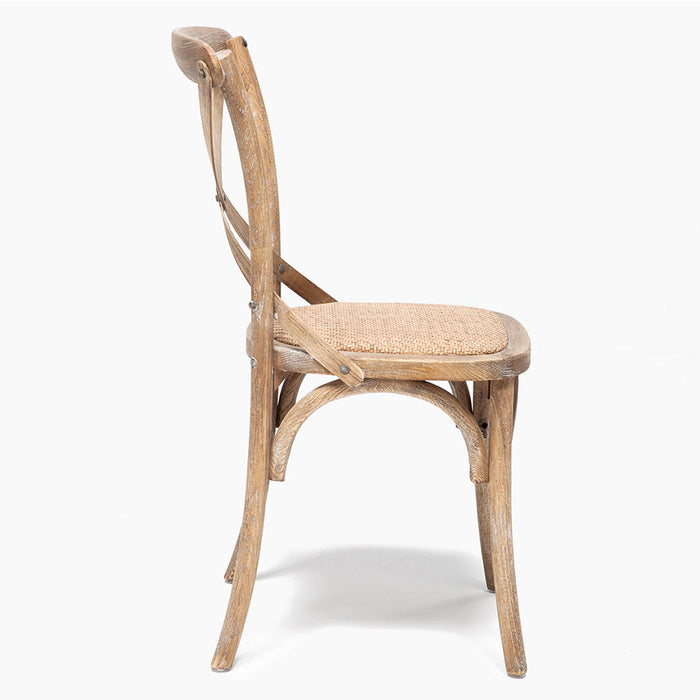 Comedor Cross Natural con 4 Sillas Retro Albayalde