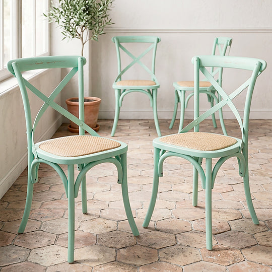 Kit 4 sillas Retro verde agua