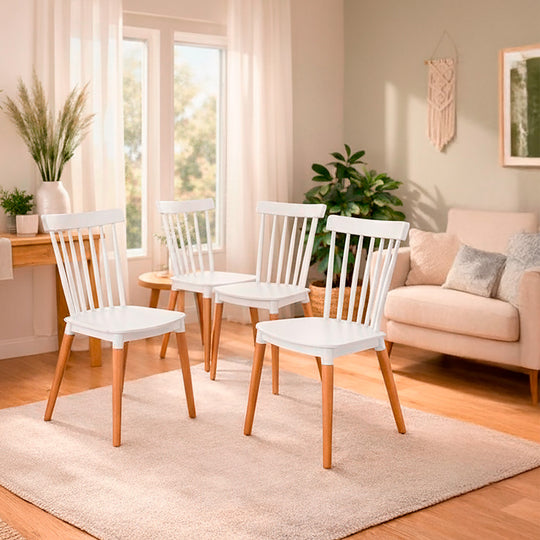 Kit 4 sillas Ferrara blanca