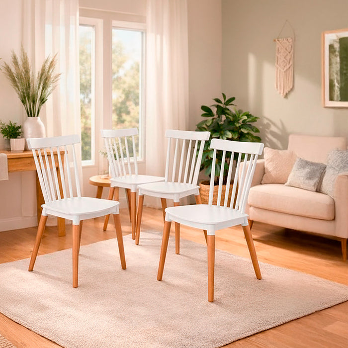 Kit 4 sillas Ferrara blanca