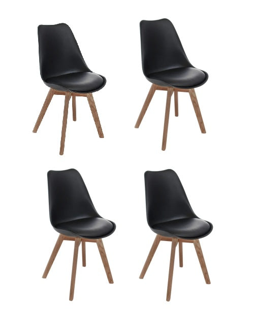 Kit 4 Sillas Davos Negra