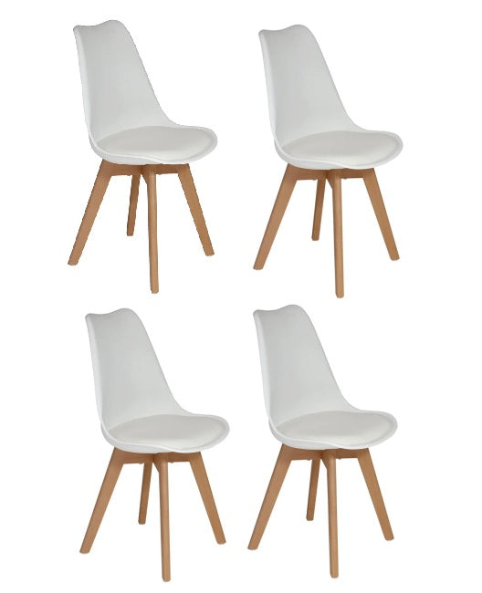 Kit 4 Sillas Davos Blanca