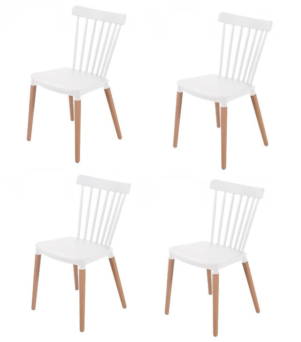 Kit 4 sillas Ferrara blanca