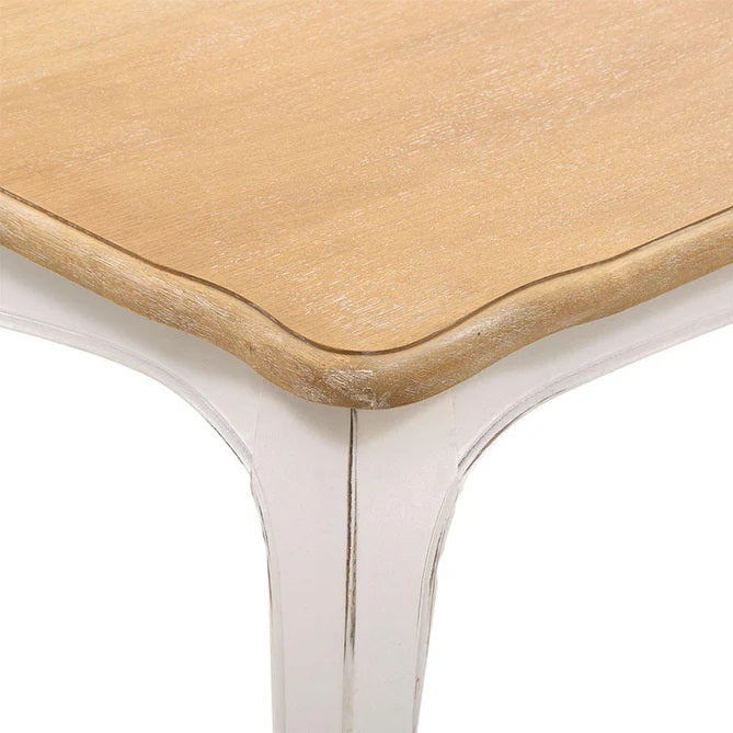 Mesa comedor Vittoria cuadrada blanca 130 cm + 8 sillas Retro colores