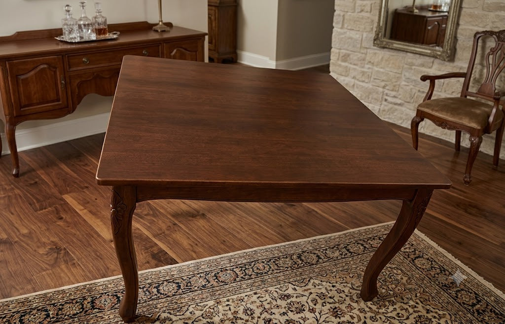 MESA COMEDOR RETRO CUADRADA CAFÉ MATE 130x130x75 CM