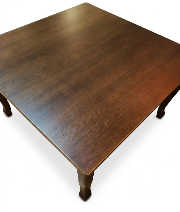 MESA COMEDOR RETRO CUADRADA CAFÉ MATE 130x130x75 CM