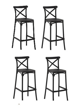 Kit 4 pisos PP Crossback Retro grafito