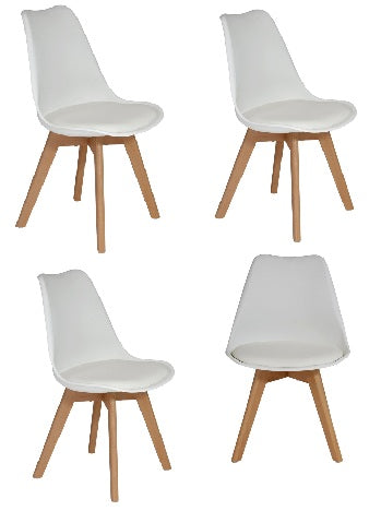 Kit 4 Sillas Davos Blanca