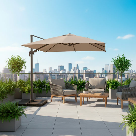 Quitasol Roma 3.00x3.00 mt taupe