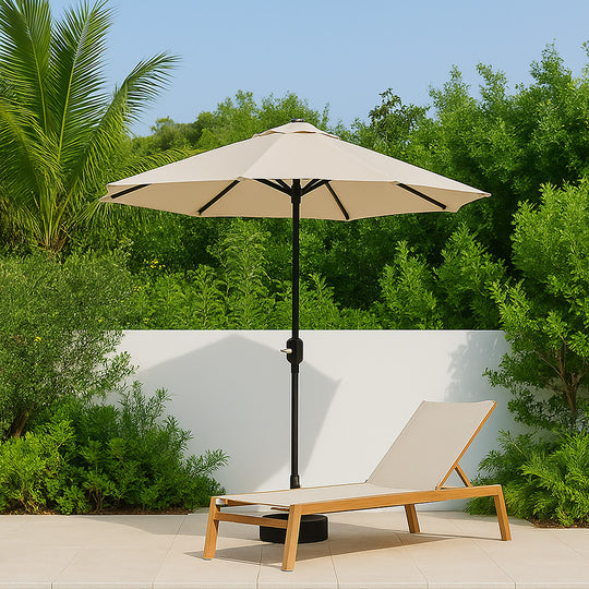 Quitasol New Venecia Crudo con Luces Led incluye Base