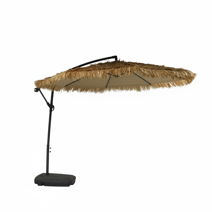 Quitasol New Banana Tiki Raffia con Base Estanque de Agua