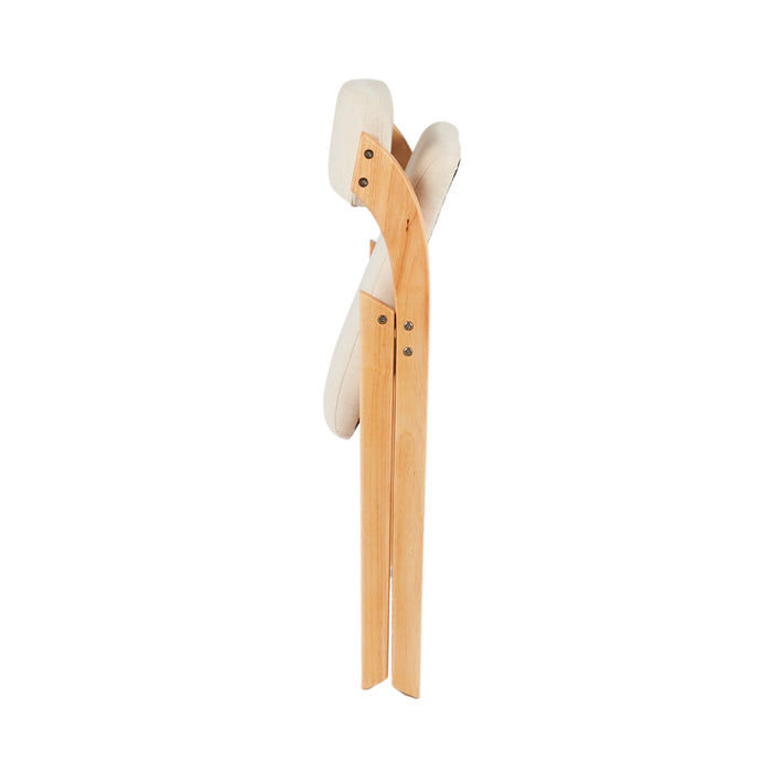 Silla Betlahem de madera plegable acolchada beige