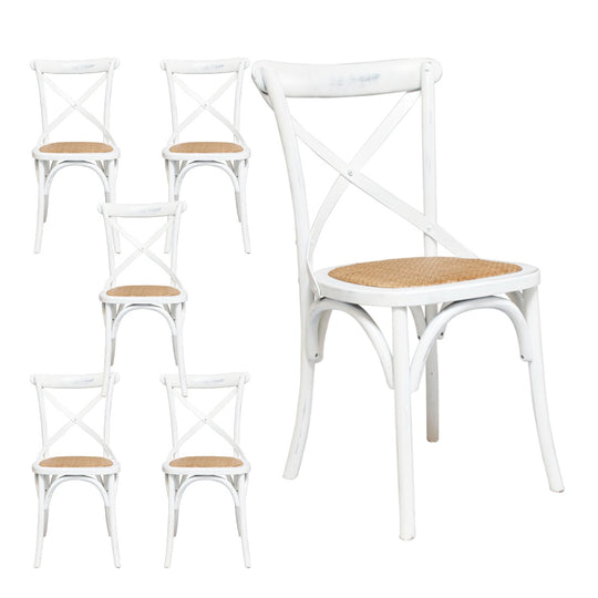 Kit 6 sillas Retro blancas