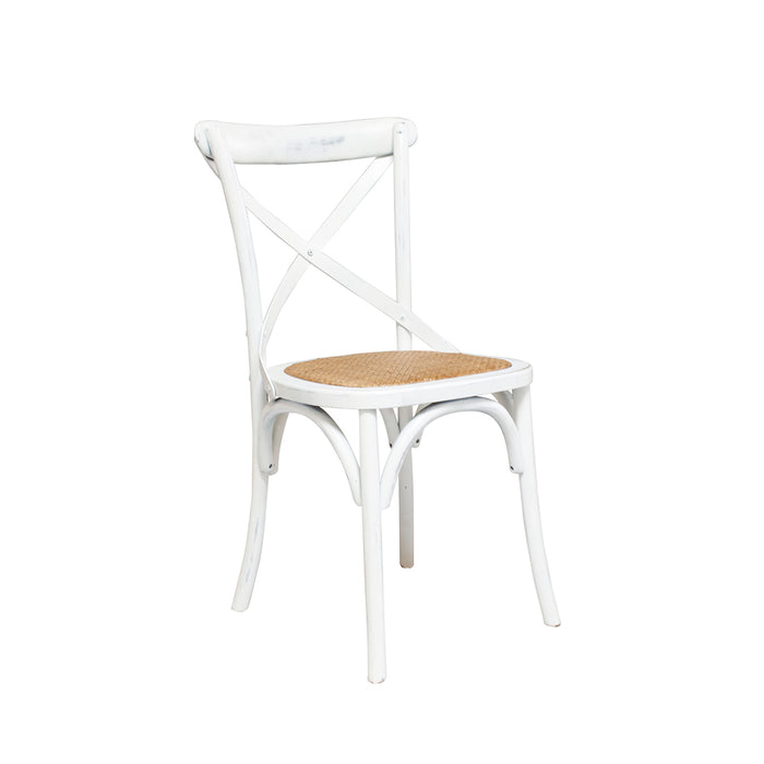 Mesa comedor Vittoria rectangular blanca 180 cm + 8 sillas Retro colores