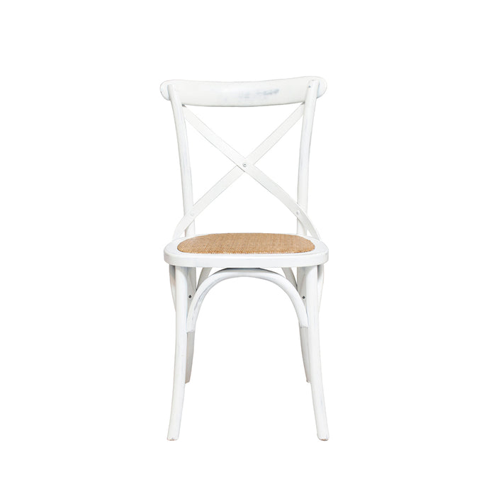 Mesa comedor Vittoria cuadrada blanca 130 cm + 8 sillas Retro colores