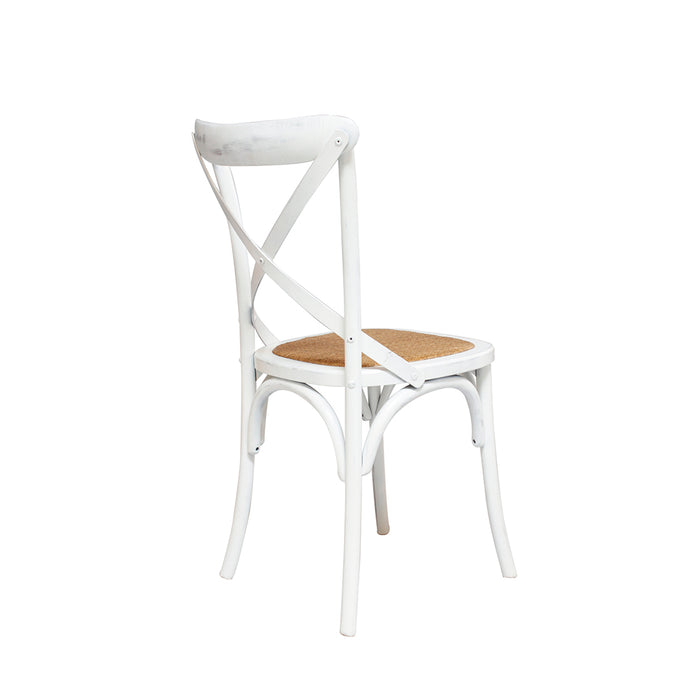 Mesa comedor Vittoria rectangular blanca 180 cm + 8 sillas Retro colores